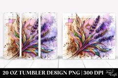 Abstract Wooden Stained Lavender | 20 Oz Tumbler Product Image 1