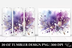 Colorful Purple Watercolor Background | 20 Oz Tumbler Product Image 1