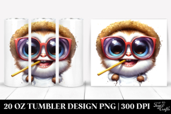 Funny Tiny with Hay Straw, 20 Oz Tumbler Product Image 1