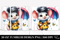 Cute Baby Mouse with Cool Haircut, Transparent 20 Oz Tumbler Product Image 1