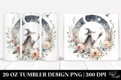 Simple Washed Watercolor Witch 20 Oz Tumbler Product Image 1