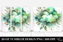 Colorful Greenish Cloud | 20 Oz Tumbler Product Image 1