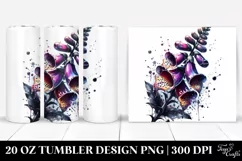20 Oz Tumbler Sublimation | Glossy Foxglove with Metallic Product Image 1