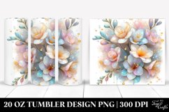 Abstract Pastel Shiny Freesia Tumbler Product Image 1