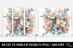 Abstract Pastel Shiny Freesia Tumbler Product Image 1