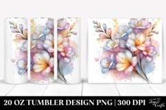 Abstract Pastel Shiny Freesia Tumbler Product Image 1
