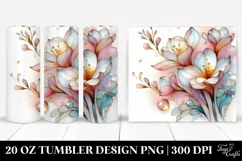 Abstract Pastel Shiny Freesia Tumbler Product Image 1