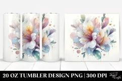 Abstract Pastel Shiny Freesia Tumbler Product Image 1