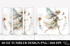 Whimsical Boho Fairy Clipart, Transparent 20 Oz Tumbler Product Image 1
