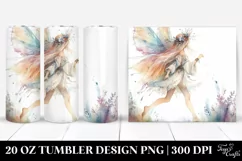 Whimsical Boho Fairy Clipart, Transparent 20 Oz Tumbler Product Image 1