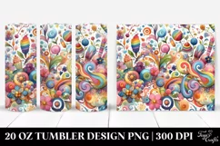 Colorful Whimsical Watercolor | 20 oz Tumbler Product Image 1