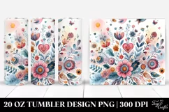 Colorful Whimsical Watercolor | 20 oz Tumbler Product Image 1