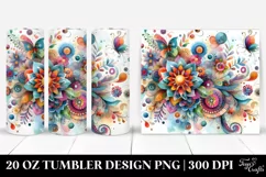 Colorful Whimsical Watercolor | 20 oz Tumbler Product Image 1