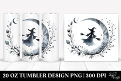 Simple Witch Watercolor Image | 20 oz Tumbler Product Image 1
