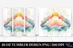 Colorful Vintage Cloud 20 Oz Tumbler Product Image 1