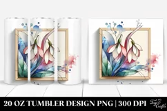 Wooden Small Stained Snowdrop 20 Oz Tumbler Product Image 1