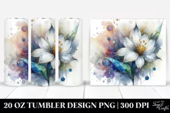 Wooden Small Stained Snowdrop 20 Oz Tumbler Product Image 1