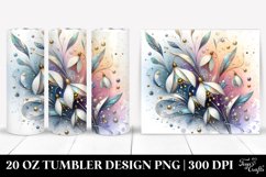 Abstract Pastel Wooden Small Stained Snowdrop, Transparent Product Image 1