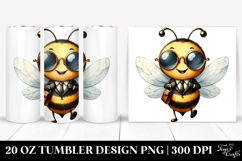 Smiling Bee with Retro es 20 Oz Tumbler Product Image 1