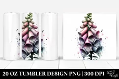 20 Oz Tumbler Sublimation | Material Floral Splash Design Product Image 1
