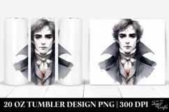 Simple Vampire Watercolor | 20 oz Tumbler Product Image 1
