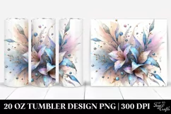 Abstract Shiny Lobelia Clipart, Transparent 20 Oz Tumbler Product Image 1