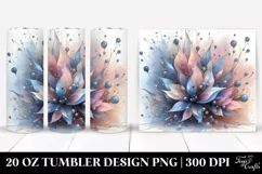 Abstract Shiny Lobelia Clipart, Transparent 20 Oz Tumbler Product Image 1