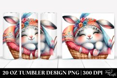 Colorful Boho Smiling Baby Rabbit 20 Oz Tumbler Product Image 1