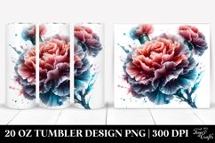 20 Oz Tumbler Sublimation | Material Floral Splash Design Product Image 1
