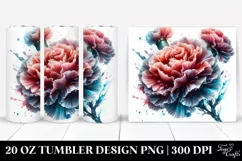 20 Oz Tumbler Sublimation | Material Floral Splash Design Product Image 1