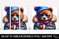 Cute Baby Bear Drawing, Vibrant 20 Oz Tumbler Product Image 1