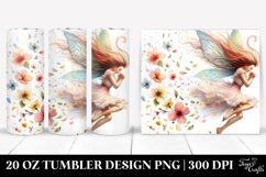 20 Oz Tumbler Sublimation | Fairy Tumbling Spring Petals Product Image 1
