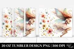 20 Oz Tumbler Sublimation | Fairy Tumbling Spring Petals Product Image 1