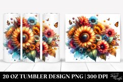Colorful Sunflower Glossy Petals | 20 oz Tumbler Product Image 1
