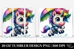 Expressive Unicorn Watercolor 20 Oz Tumbler Product Image 1