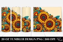 Vibrant Retro Sunflowers | 20 oz Tumbler Product Image 1