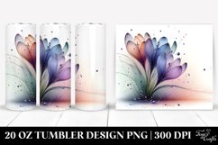 Abstract Pastel Glossy Crocus Tumbler Product Image 1