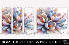 Abstract Pastel Glossy Crocus Tumbler Product Image 1
