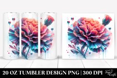 20 Oz Tumbler Sublimation | Material Floral Splash Design Product Image 1