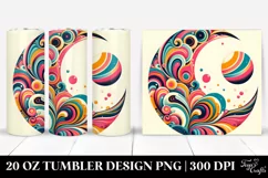Vibrant Retro Half Moon Whimsical | 20 oz Tumbler Product Image 1