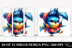 Cute Baby Bird Drawing, Vibrant 20 Oz Tumbler Product Image 1