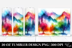 Vibrant Rainbow Trees Abstract | 20 oz Tumbler Product Image 1