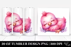 Watercolor Smiling Chicken Carusell Tumbler Product Image 1