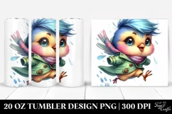 Cute Baby Bird Jumping | 20 oz Tumbler Product Image 1