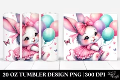 Smiling Rabbit Balloons | 20 Oz Tumbler Product Image 1