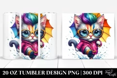 Cute Baby Cat Running | 20 oz Tumbler Product Image 1