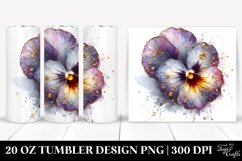 Pansy Golden Splash Tumbler Product Image 1