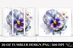 Pansy Golden Splash Tumbler Product Image 1