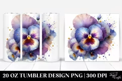 Pansy Golden Splash Tumbler Product Image 1