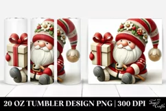 Cute Gnome with Giftbox 20 Oz Tumbler Product Image 1